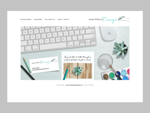 Graphic Design Web Design – Susie Roselle Design (Thumbnail Design)